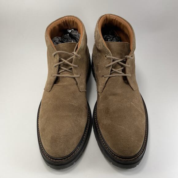 Boggi Milano Chukka Boots Mens Size 45, US 12 Tan Suede Derby Desert 3-Eye Ankle main image 10